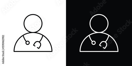 Doctor icon. Editable stroke. Icon for web.