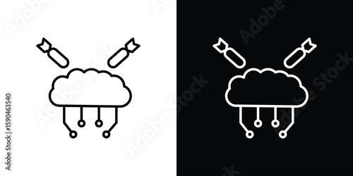 DOS icon. Editable stroke. Icon for web.