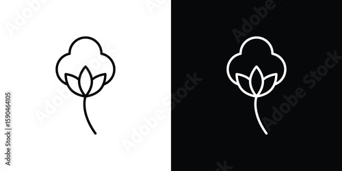 Cotton icon. Editable stroke. Icon for web.