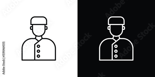 Concierge icon. Editable stroke. Icon for web.