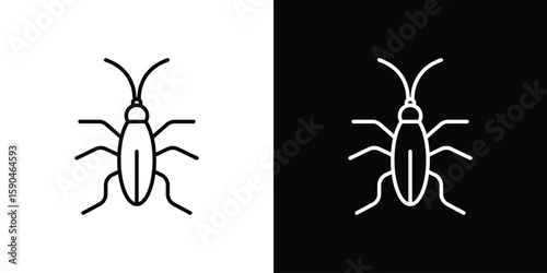 Cockroach icon. Editable stroke. Icon for web.