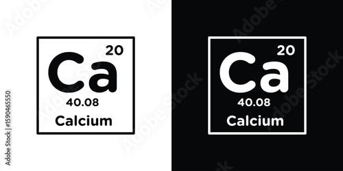 Calcium icon. Editable stroke. Icon for web.