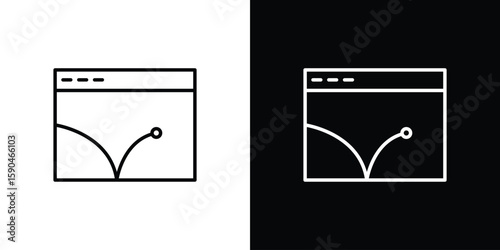 Bounce rate icon. Editable stroke. Icon for web.