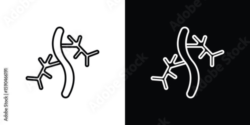 Blood vessel icon. Editable stroke. Icon for web.