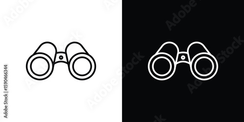 Binoculars icon. Editable stroke. Icon for web.