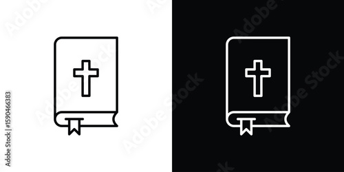 Bible icon. Editable stroke. Icon for web.