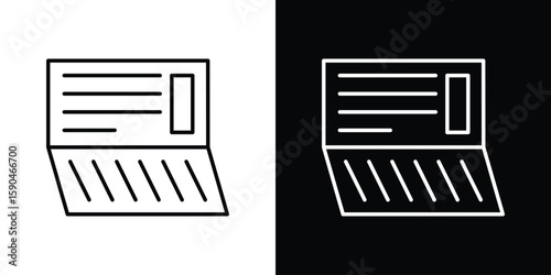 Bankbook icon. Editable stroke. Icon for web.