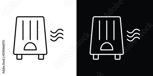 Air purifier icon. Editable stroke. Icon for web.