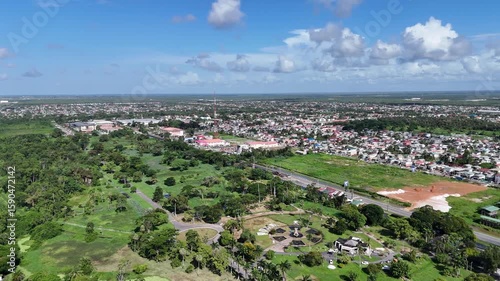 Drone shot of Georgetown, Guyana - 4K 60fps