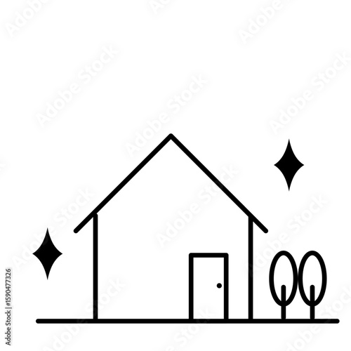 シンプルな新築の家のアイコン