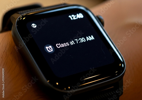Smart watch apple watch time reminder class notification technology wearable device wrist gadget accessory
