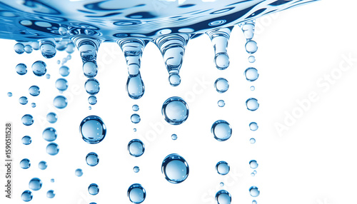 Macro Water Droplets – Gravity Defying Effect on Glass