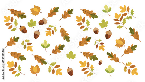 pattern of scattered leaves