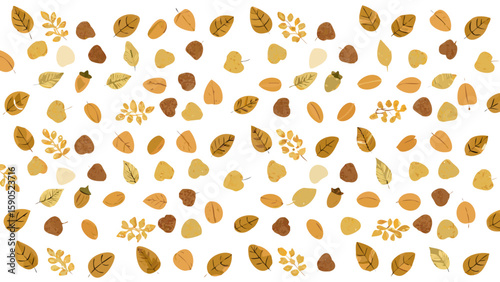 pattern of scattered leaves