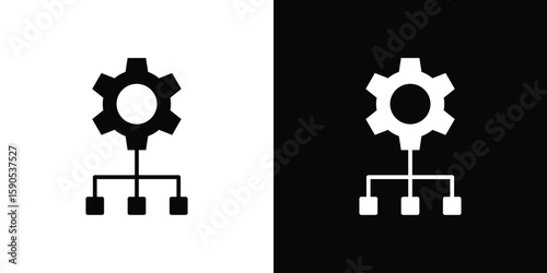 Workflow icon vector, filled flat sign, solid pictogram. Symbol, logo illustration.