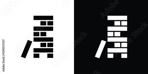 Wooden block icon vector, filled flat sign, solid pictogram. Symbol, logo illustration.