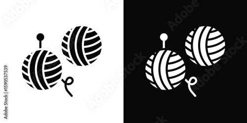 Wool ball icon vector, filled flat sign, solid pictogram. Symbol, logo illustration.