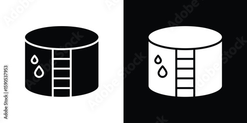Water tank icon vector, filled flat sign, solid pictogram. Symbol, logo illustration.