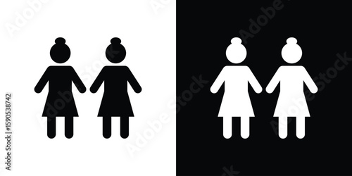 Twin icon vector, filled flat sign, solid pictogram. Symbol, logo illustration.