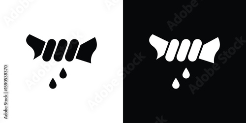 Squeeze icon vector, filled flat sign, solid pictogram. Symbol, logo illustration.