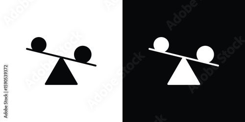 Stability icon vector, filled flat sign, solid pictogram. Symbol, logo illustration.