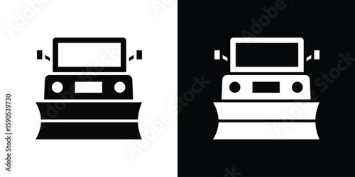 Snowplow icon vector, filled flat sign, solid pictogram. Symbol, logo illustration.