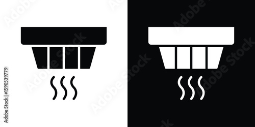 Smoke detector icon vector, filled flat sign, solid pictogram. Symbol, logo illustration.