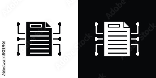 Smart contract icon vector, filled flat sign, solid pictogram. Symbol, logo illustration.
