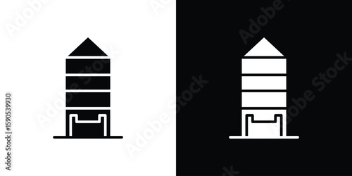 Silo icon vector, filled flat sign, solid pictogram. Symbol, logo illustration.