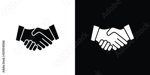 Shake hands icon vector, filled flat sign, solid pictogram. Symbol, logo illustration.