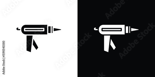 Sealants gun icon vector, filled flat sign, solid pictogram. Symbol, logo illustration.