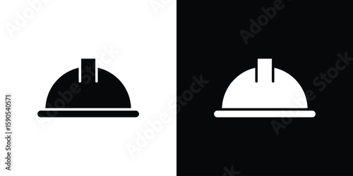 Safety helmet icon vector, filled flat sign, solid pictogram. Symbol, logo illustration.