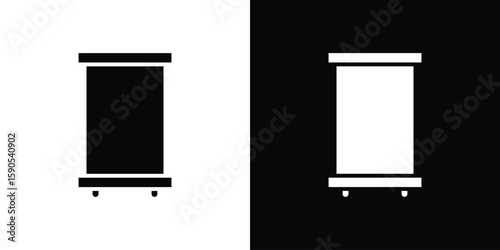 Roll up banners icon vector, filled flat sign, solid pictogram. Symbol, logo illustration.