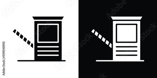 Road toll icon vector, filled flat sign, solid pictogram. Symbol, logo illustration.