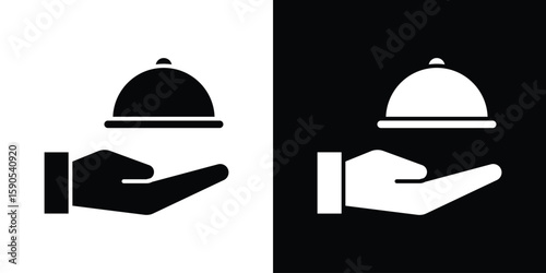 Restaurant Tray icon vector, filled flat sign, solid pictogram. Symbol, logo illustration.