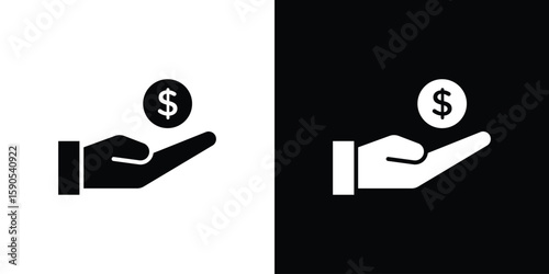 Revenue icon vector, filled flat sign, solid pictogram. Symbol, logo illustration.