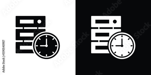Real time data icon vector, filled flat sign, solid pictogram. Symbol, logo illustration.