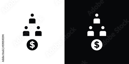 Ponzi scheme icon vector, filled flat sign, solid pictogram. Symbol, logo illustration.