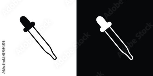 Pipette icon vector, filled flat sign, solid pictogram. Symbol, logo illustration.