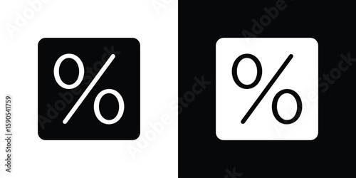 Percent icon vector, filled flat sign, solid pictogram. Symbol, logo illustration.
