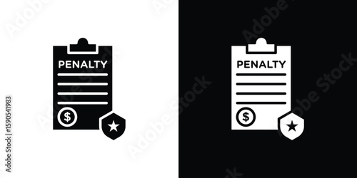 Penalty icon vector, filled flat sign, solid pictogram. Symbol, logo illustration.