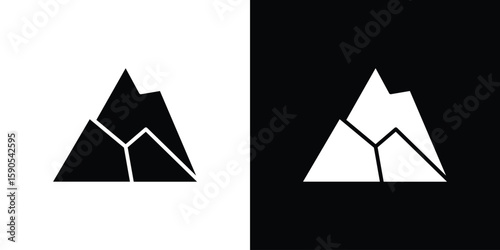 Mountain icon vector, filled flat sign, solid pictogram. Symbol, logo illustration.