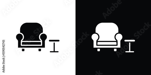 Lounge icon vector, filled flat sign, solid pictogram. Symbol, logo illustration.