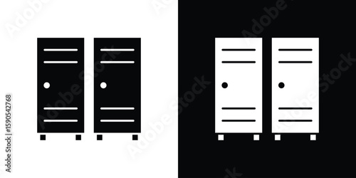 Locker icon vector, filled flat sign, solid pictogram. Symbol, logo illustration.