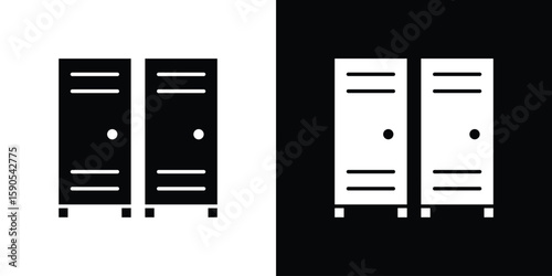 Locker icon vector, filled flat sign, solid pictogram. Symbol, logo illustration.