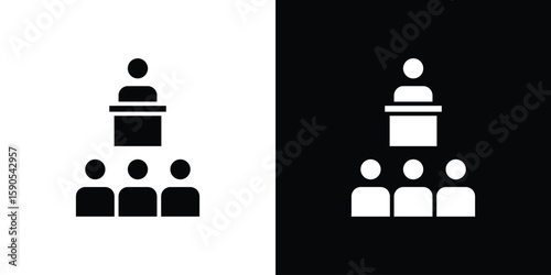 Lecture icon vector, filled flat sign, solid pictogram. Symbol, logo illustration.