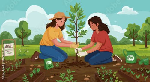 The serene outdoor environment promotes bonding, care, and community support, especially for the elderly.