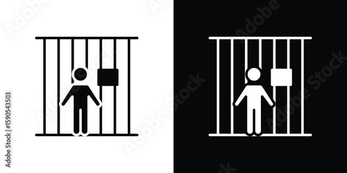 Jail icon vector, filled flat sign, solid pictogram. Symbol, logo illustration.