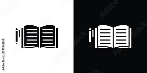 Homework icon vector, filled flat sign, solid pictogram. Symbol, logo illustration.