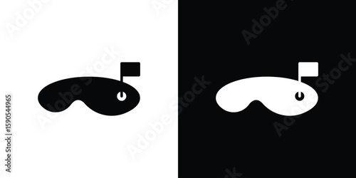 Golf yard icon vector, filled flat sign, solid pictogram. Symbol, logo illustration.